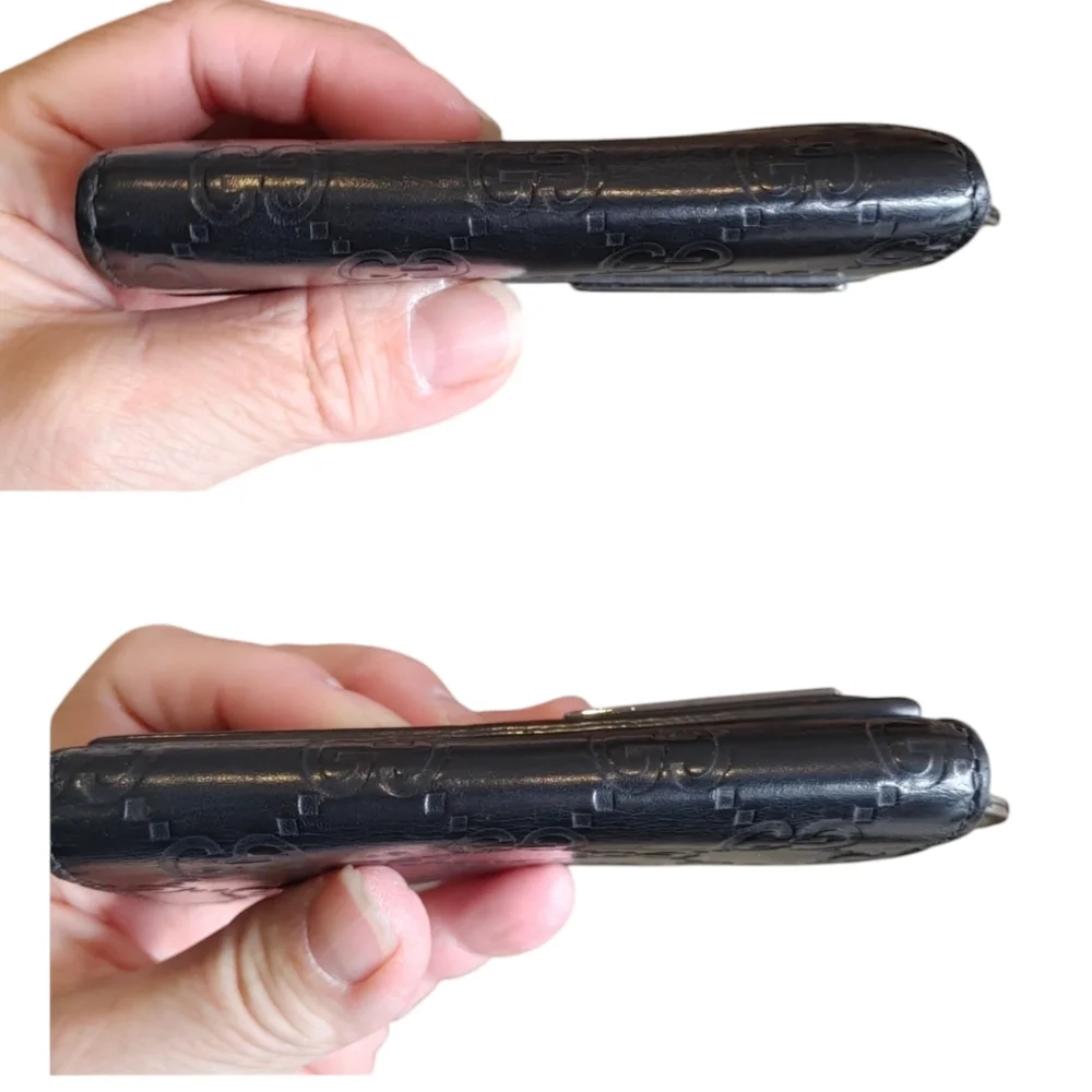 Gucci Guccisimi Black Leather Keycles Card Holder - Picture 9 of 16